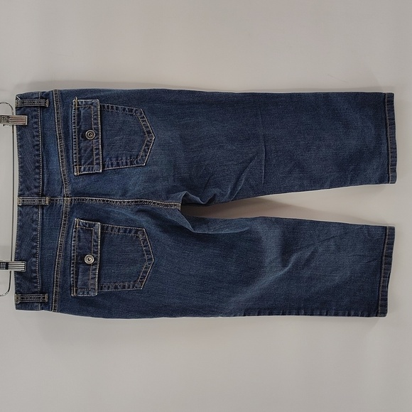 Ann Taylor Factory Curvy Fit Lower On Waist Crop Denim Stretch  Jeans Size 6 - Picture 4 of 4